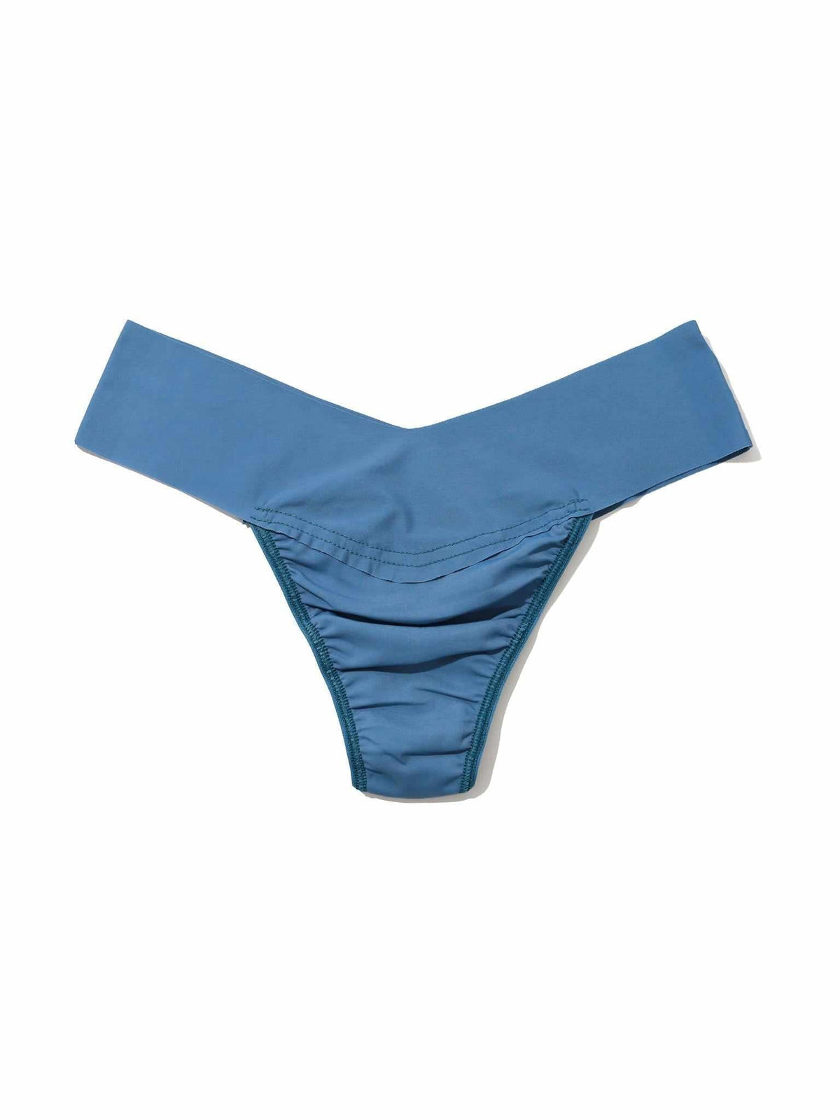 Hanky Panky BreatheSoft™ Natural Rise Thong Rainy Day Blue