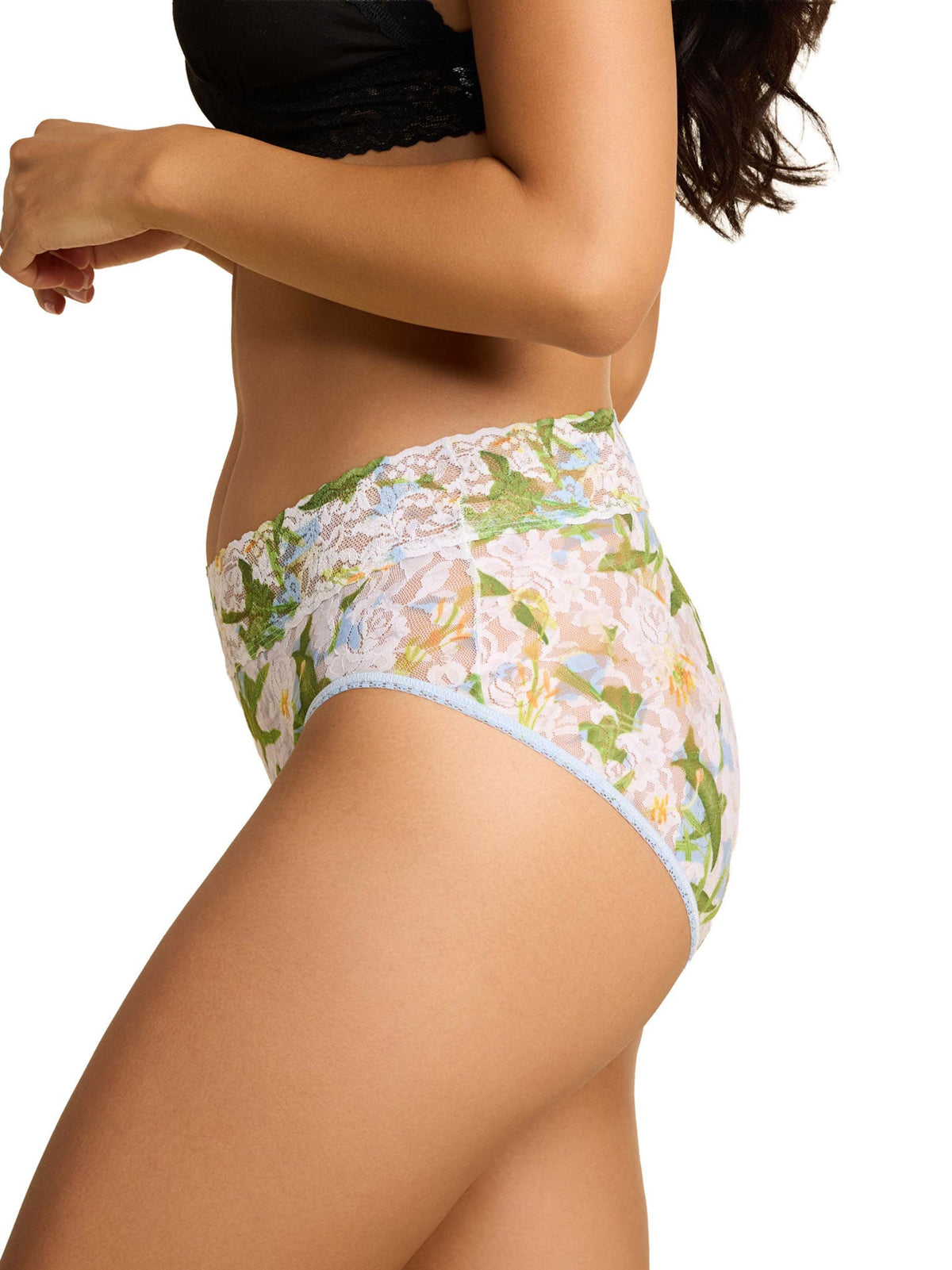 Hanky Panky Printed Signature Lace® French Brief Absolute-Lily Blue