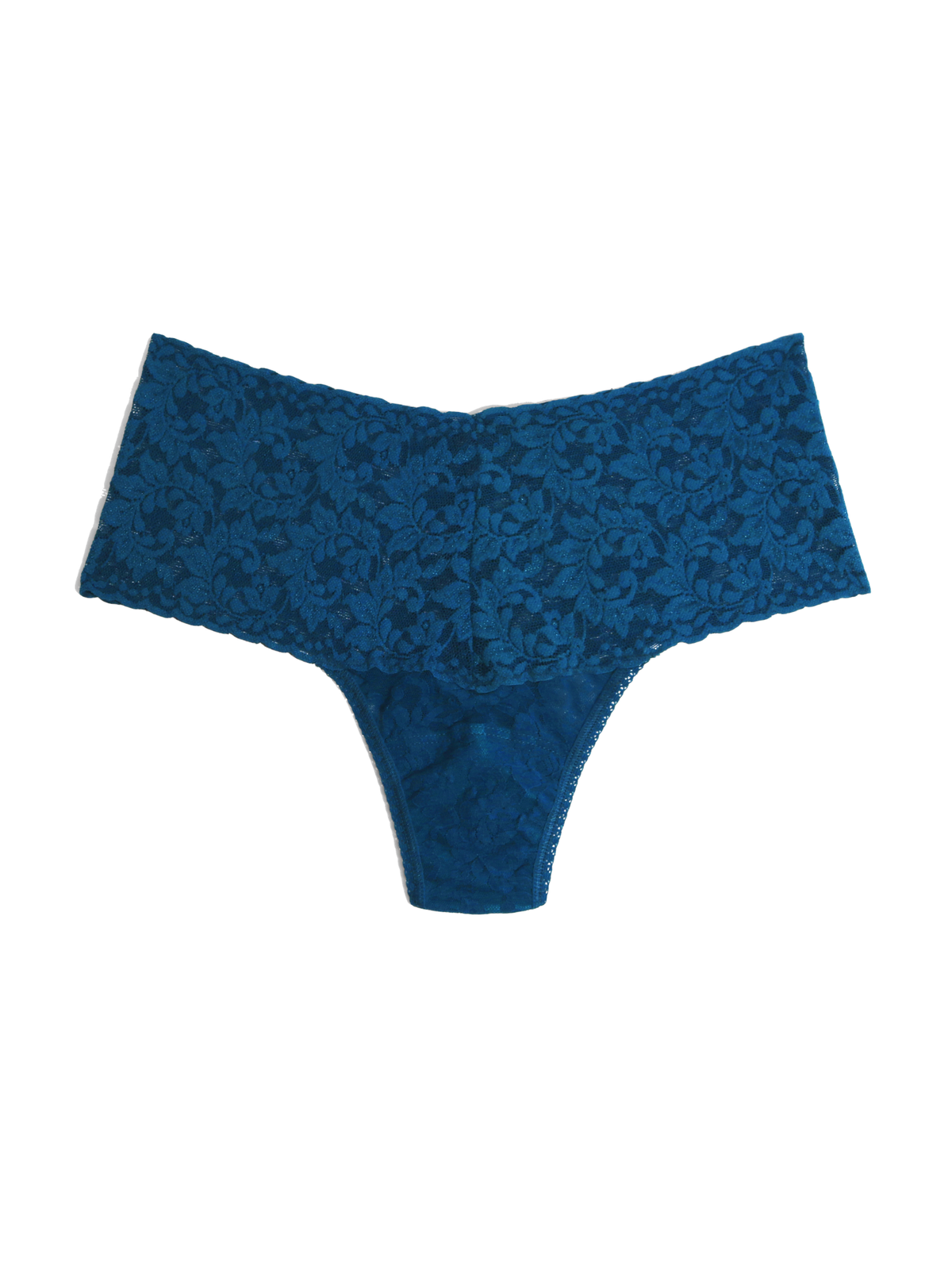 Hanky Panky Retro Lace Thong Hot Teal Blue