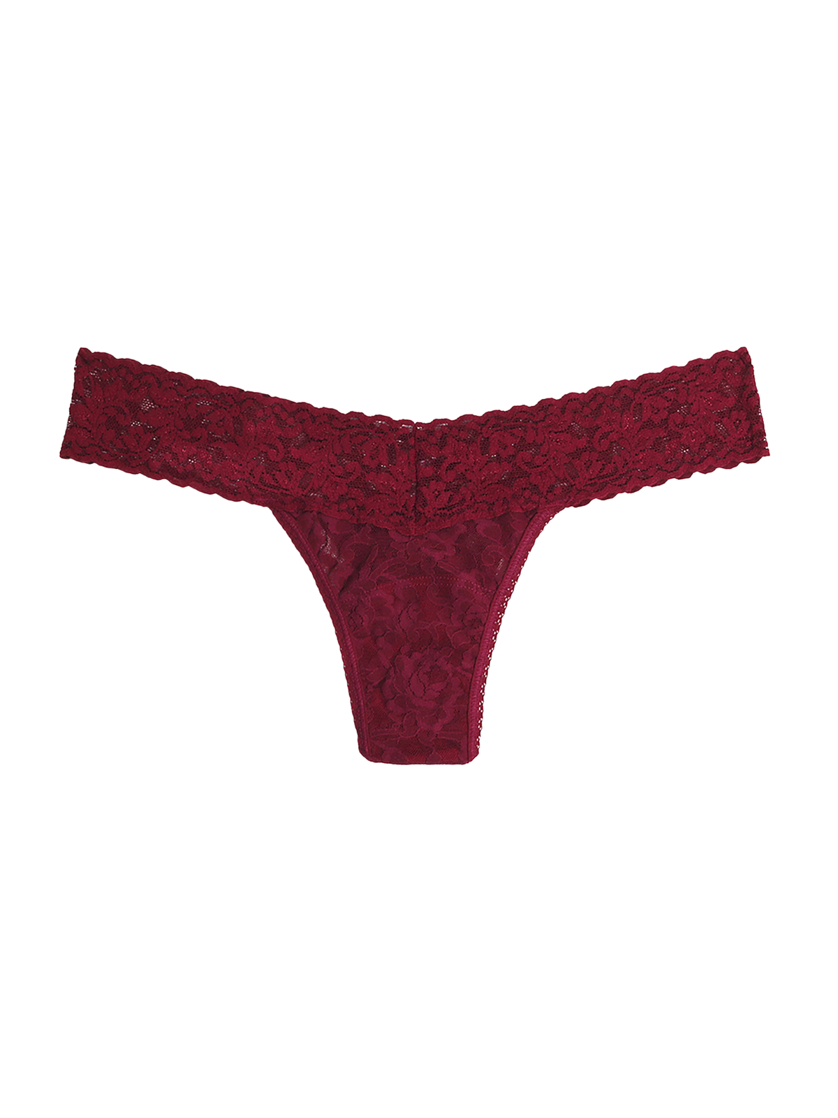 Hanky Panky Signature Lace® Low Rise Thong Dark Pomegranate Red