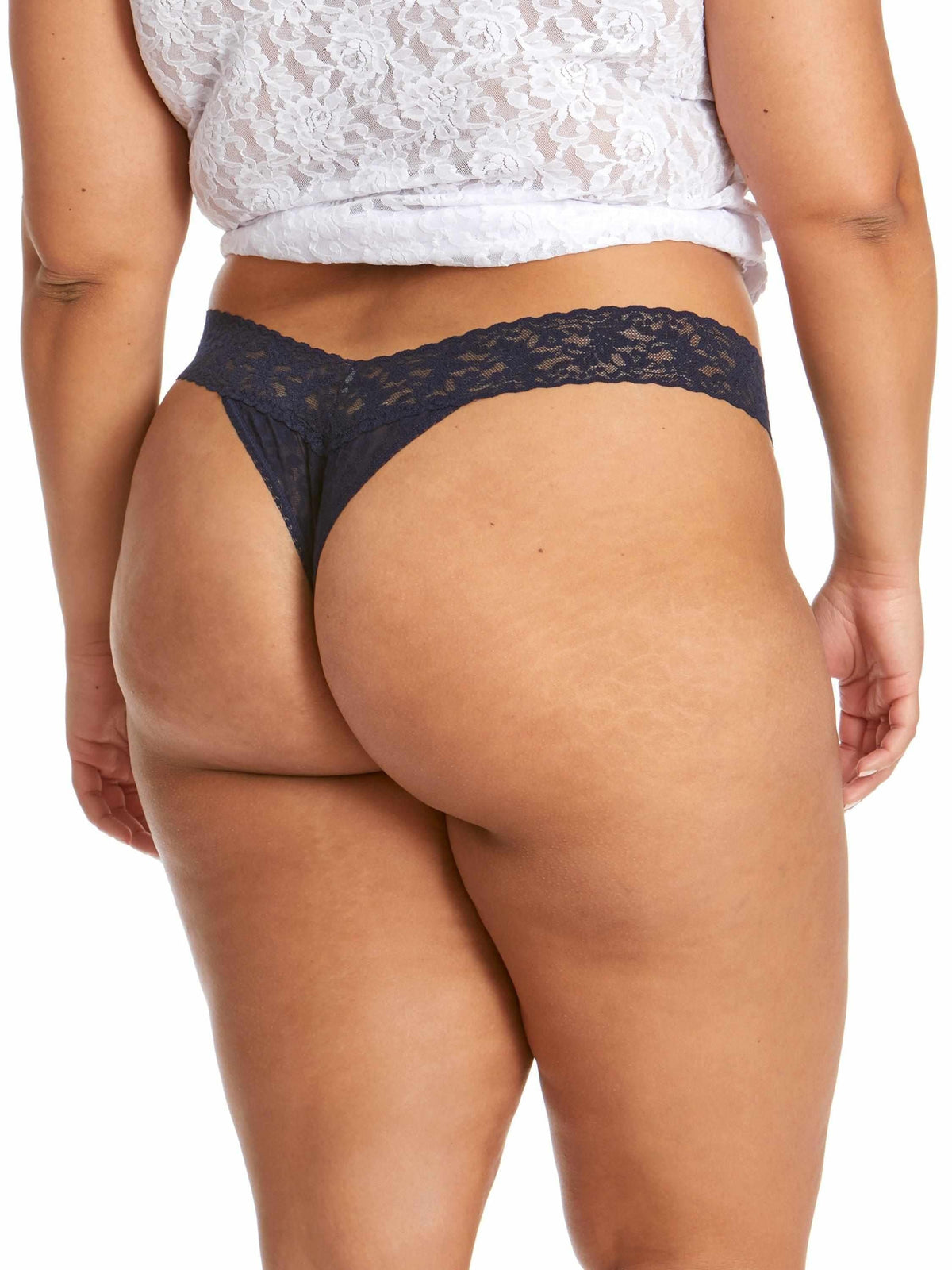 Hanky Panky Signature Lace® Original Rise Thong Navy