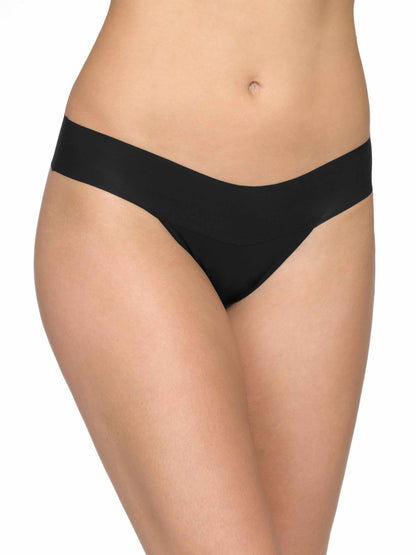 Hanky Panky BreatheSoft™ Natural Rise Thong Black