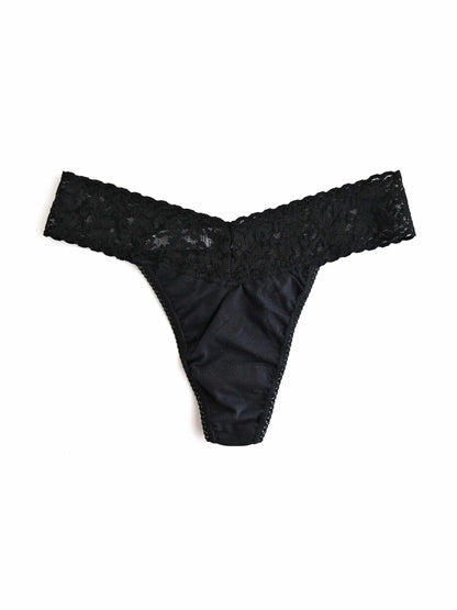 Hanky Panky Supima® Cotton Original Rise Thong Black