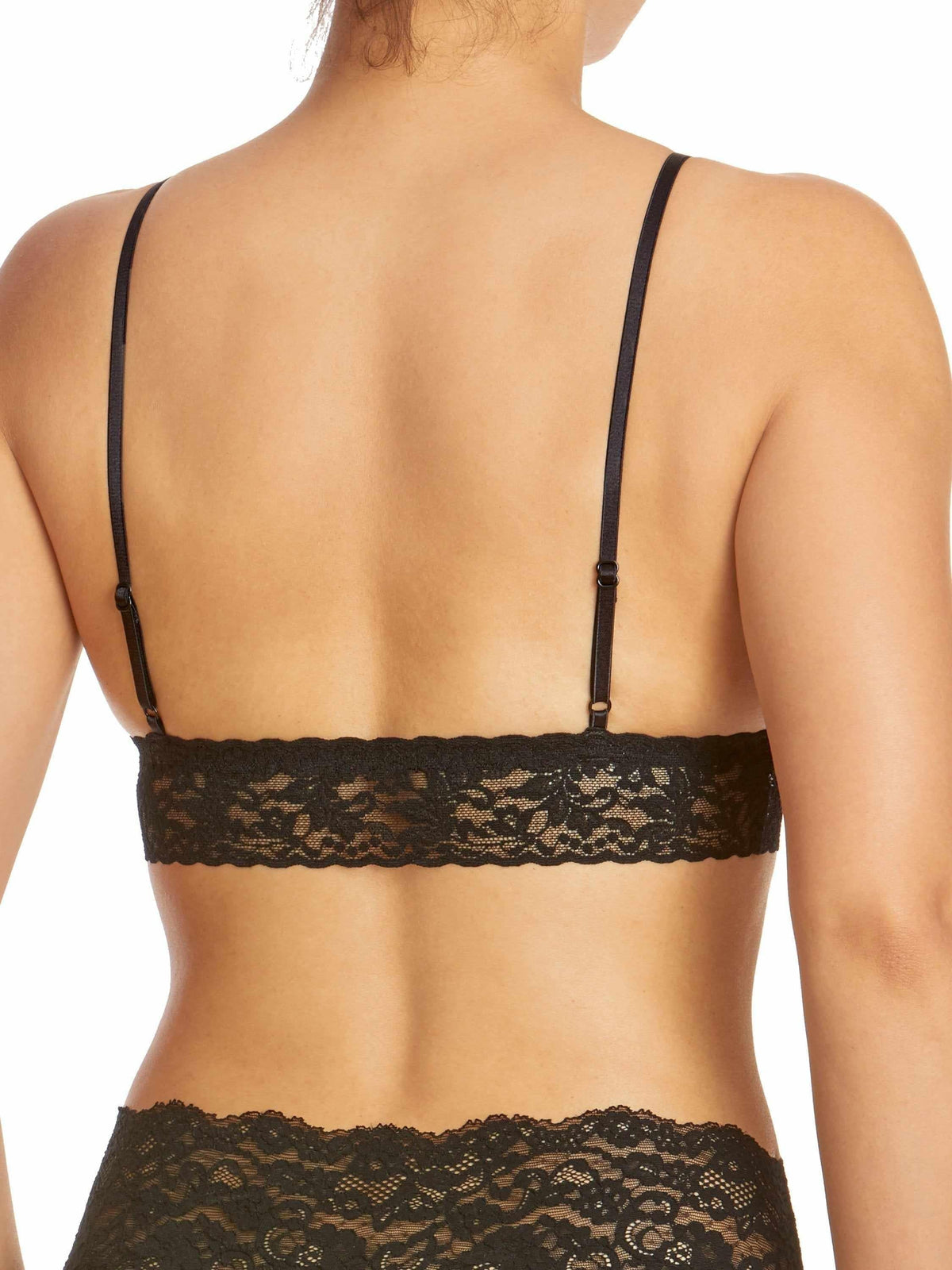 Hanky Panky Women's Black Lace Padded Triangle Bralette
