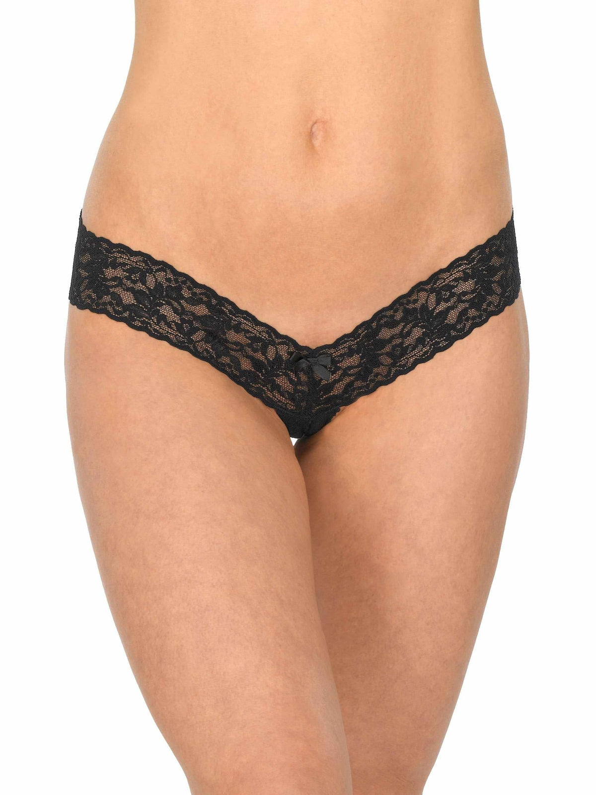 Hanky Panky &oh™ Signature Lace® Crotchless Thong Black
