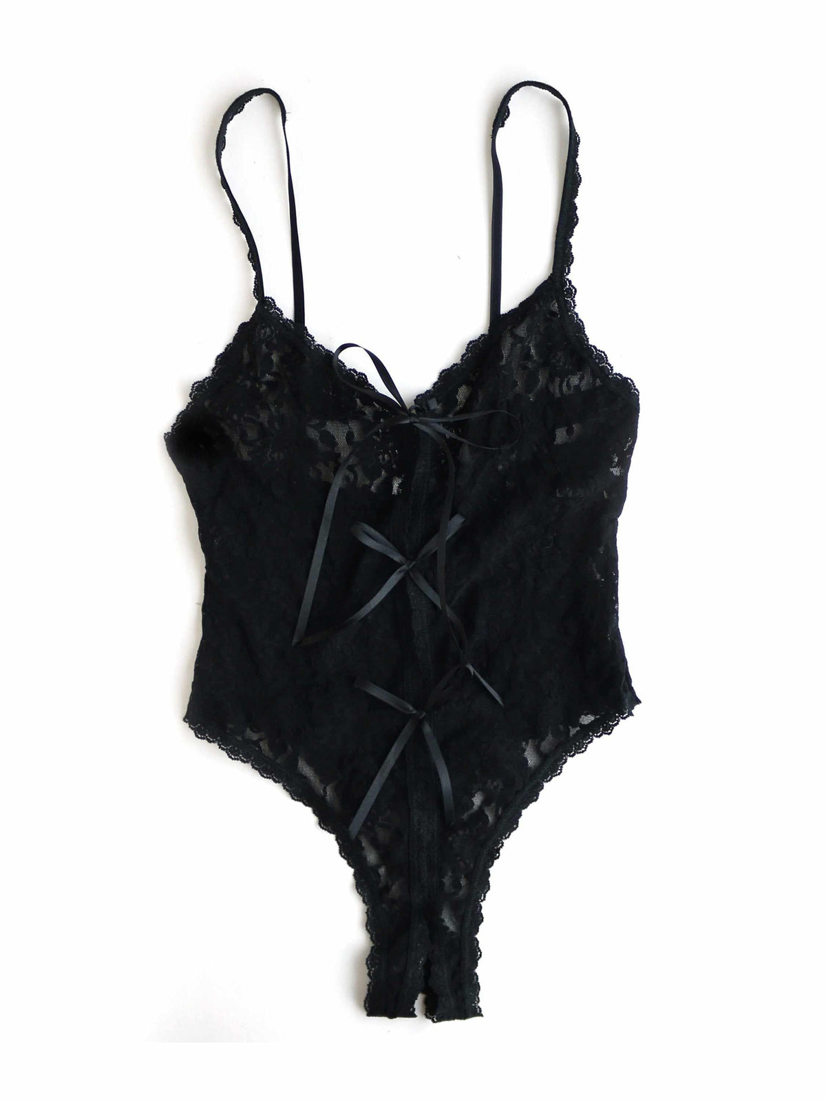 Hanky Panky &oh™ Signature Lace® Crotchless Teddy Black