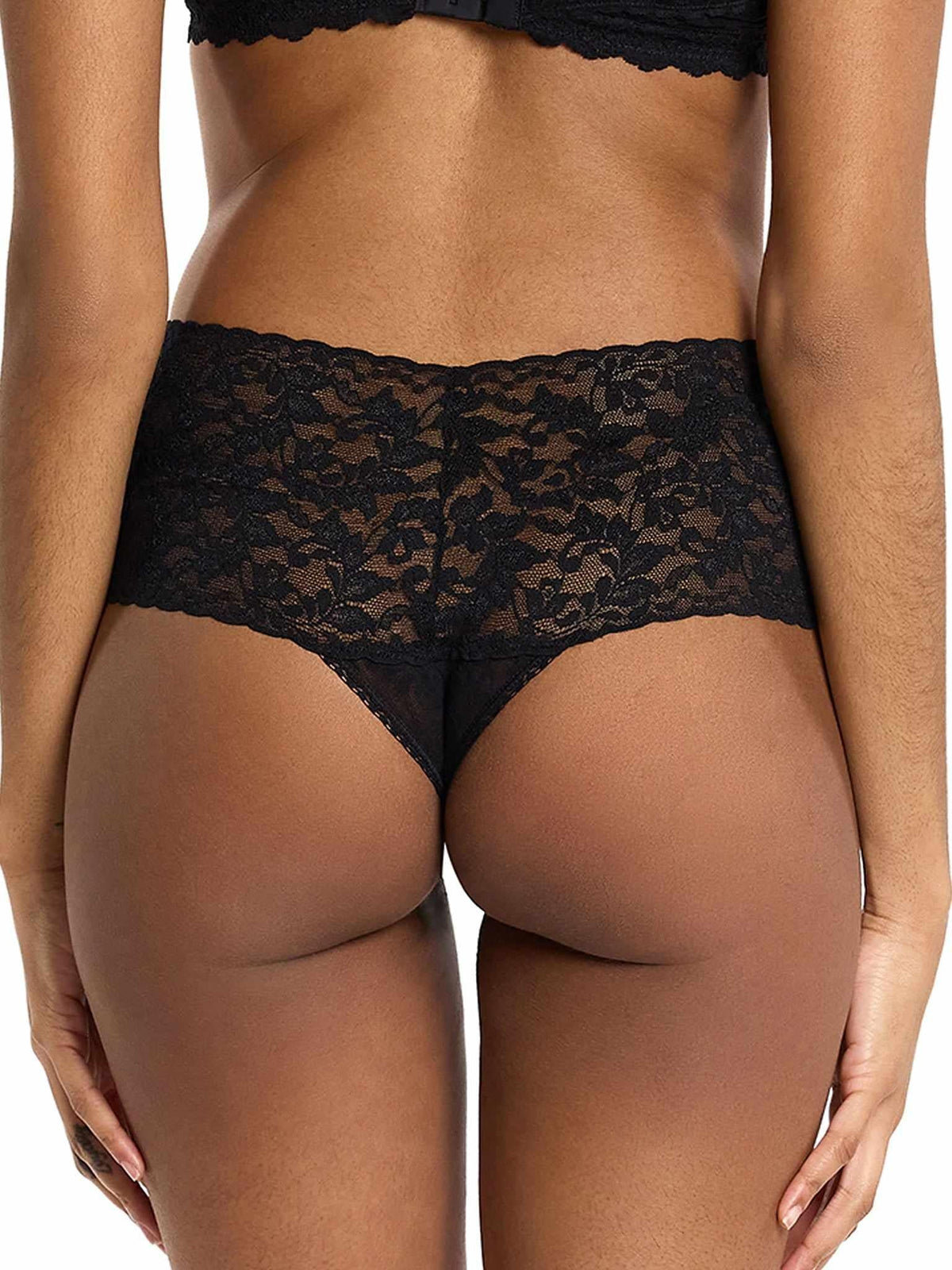 Hanky Panky Retro Lace Thong Black