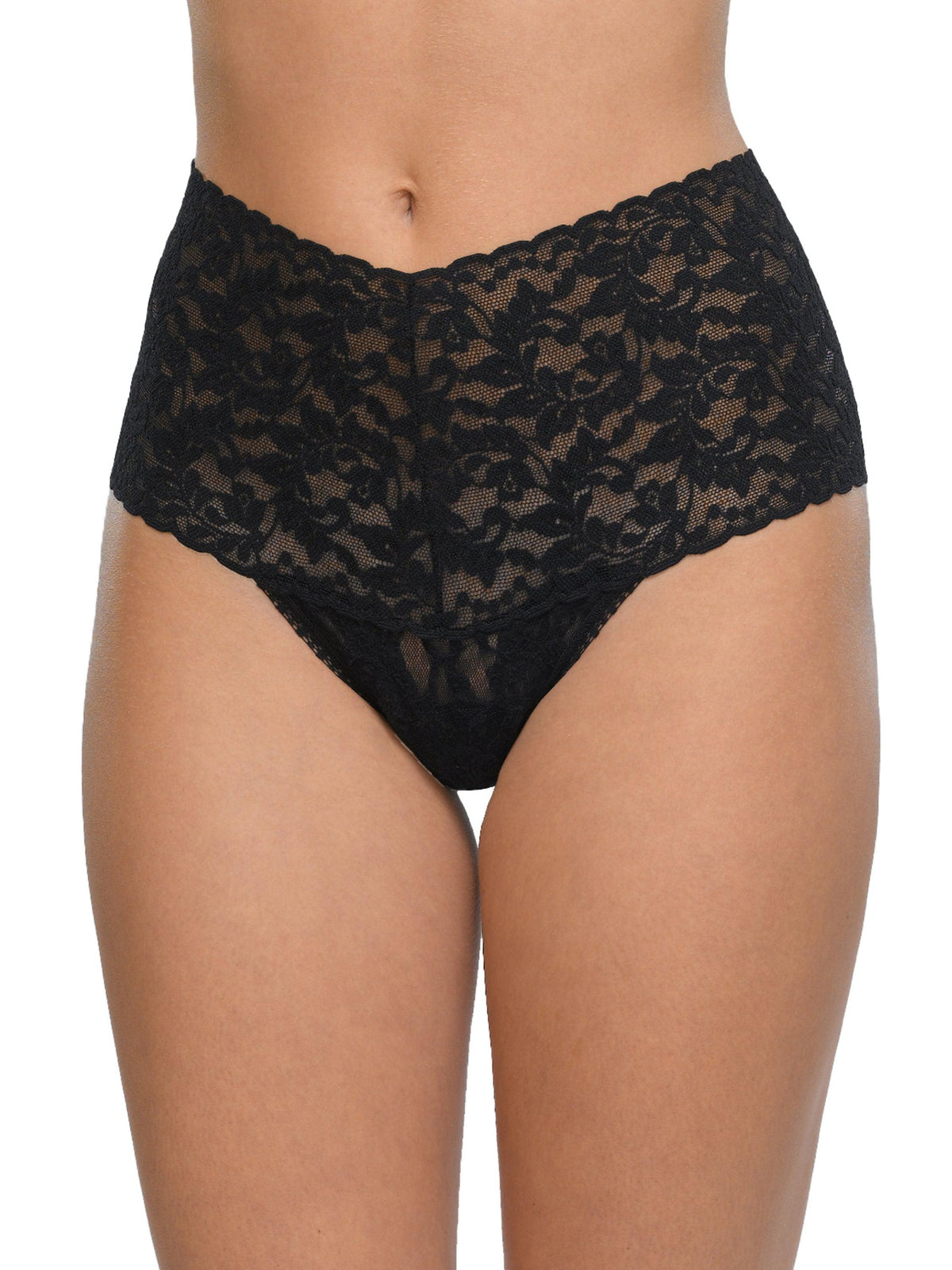 Hanky Panky Retro Lace Thong Black
