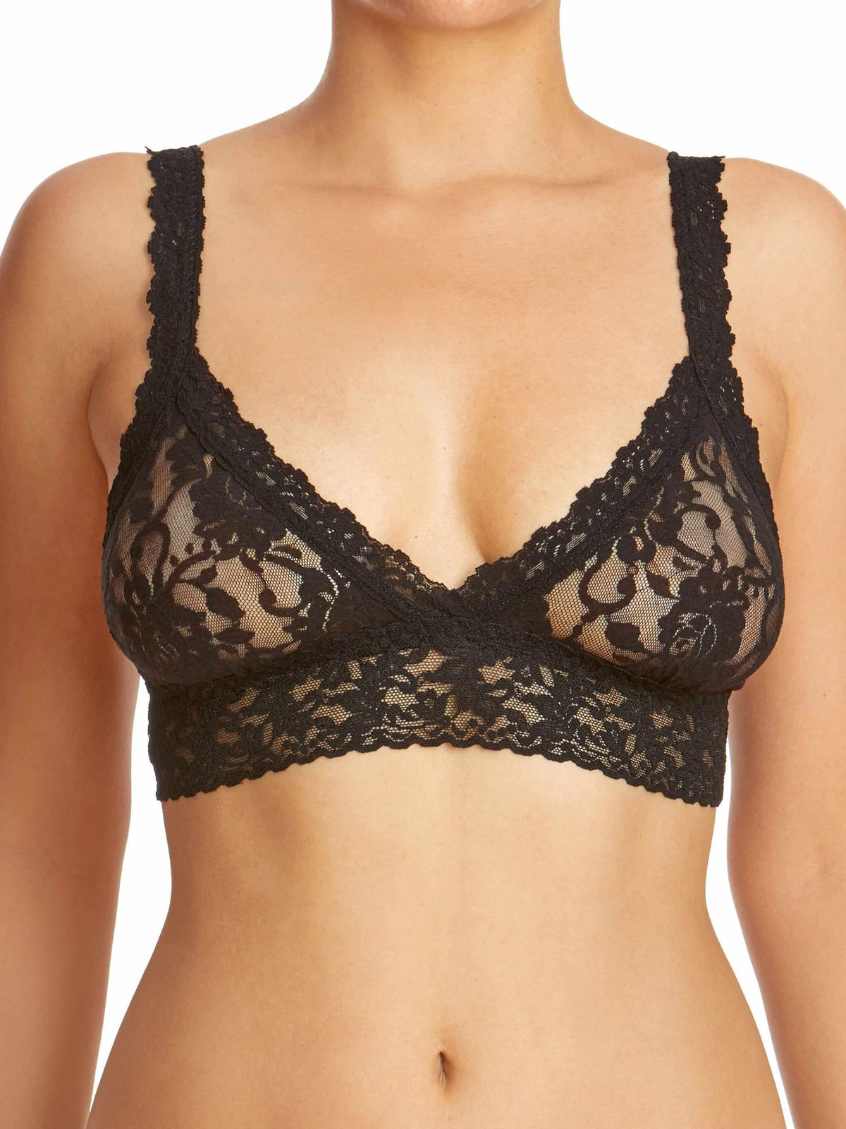 Hanky Panky Black Lace Crossover Bralette