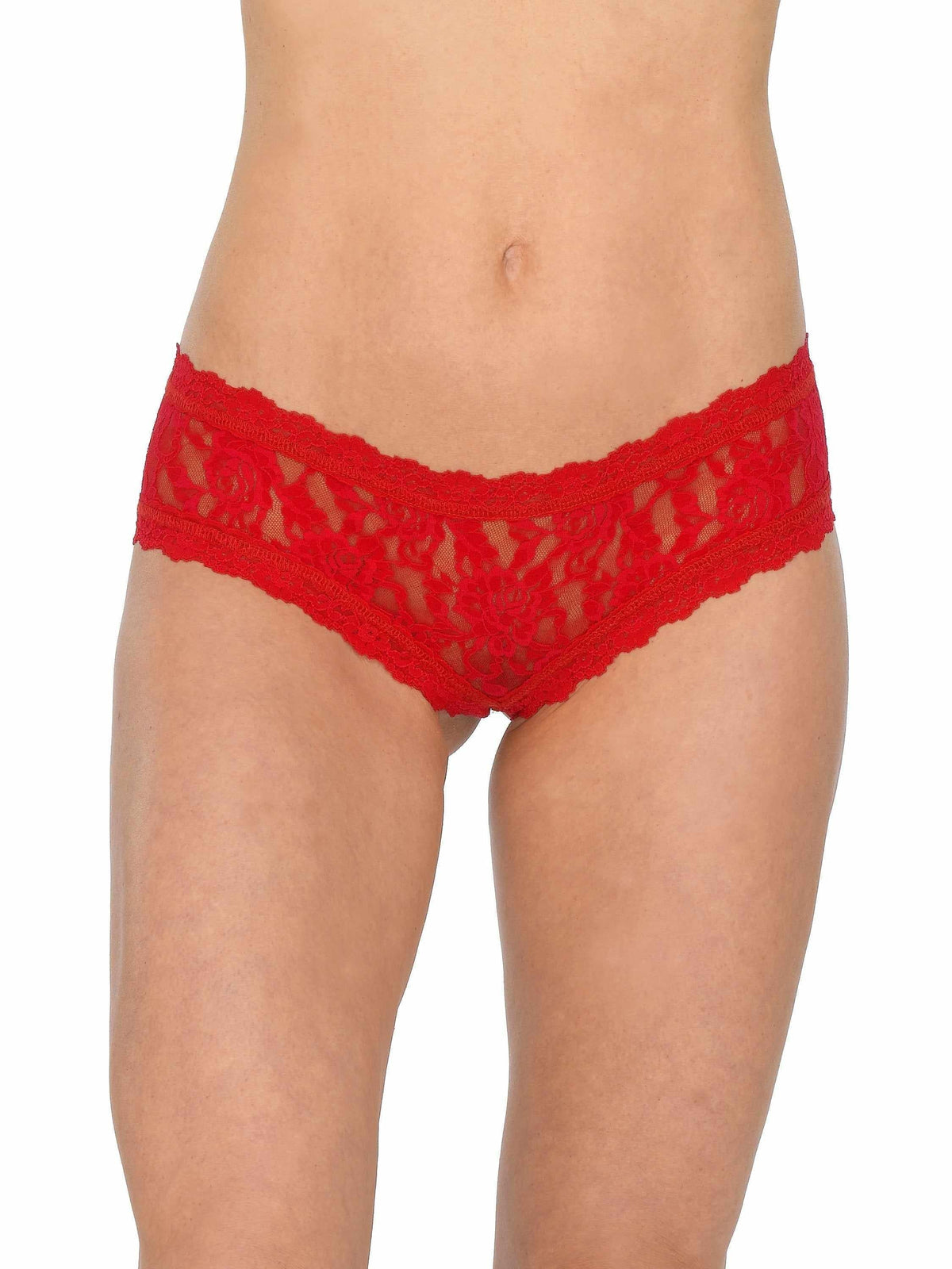 Hanky Panky &oh™ Signature Lace® Crotchless Cheeky Hipster Red