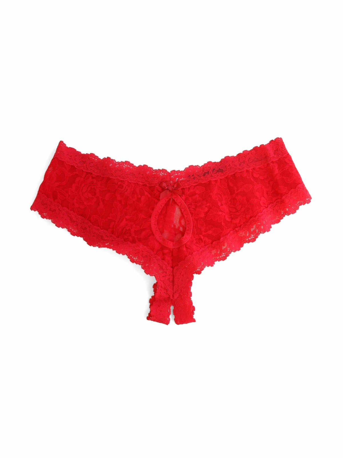 Hanky Panky &oh™ Signature Lace® Crotchless Cheeky Hipster Red