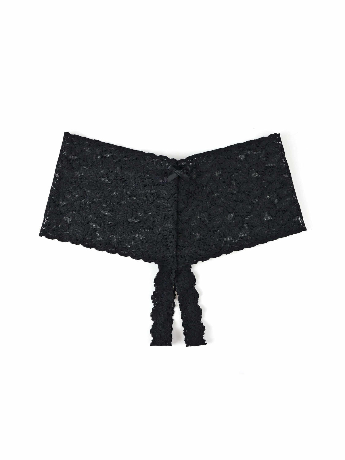 Hanky Panky &oh™ Retro Lace Crotchless Thong Black