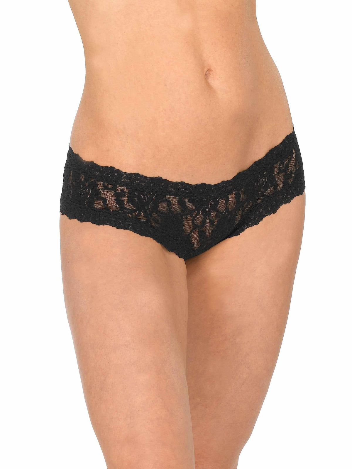 Hanky Panky &oh™ Signature Lace® Crotchless Cheeky Hipster Black