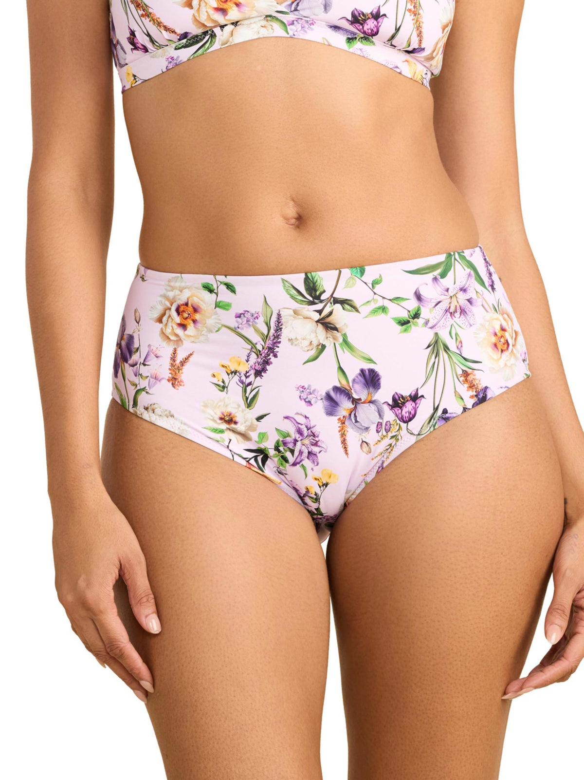 Hanky Panky Swim High Rise Bottom Fawning Flora Purple