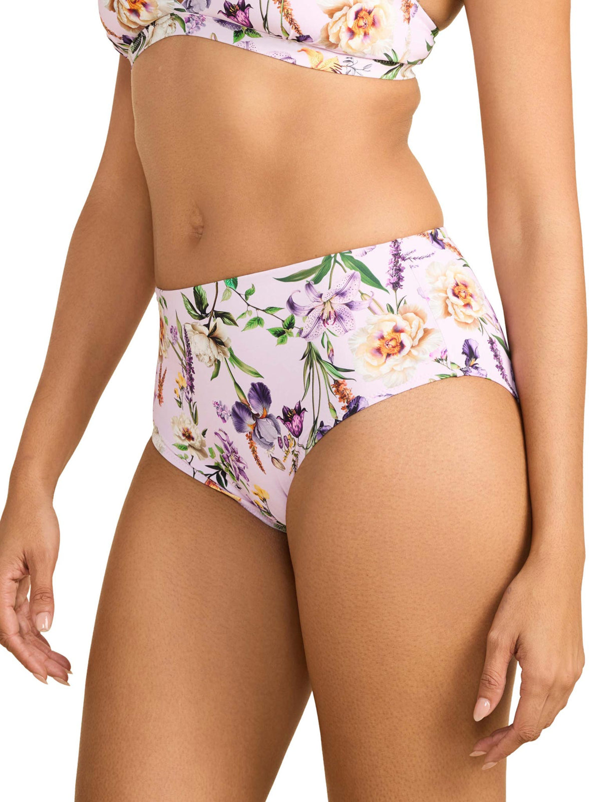 Hanky Panky Swim High Rise Bottom Fawning Flora Purple