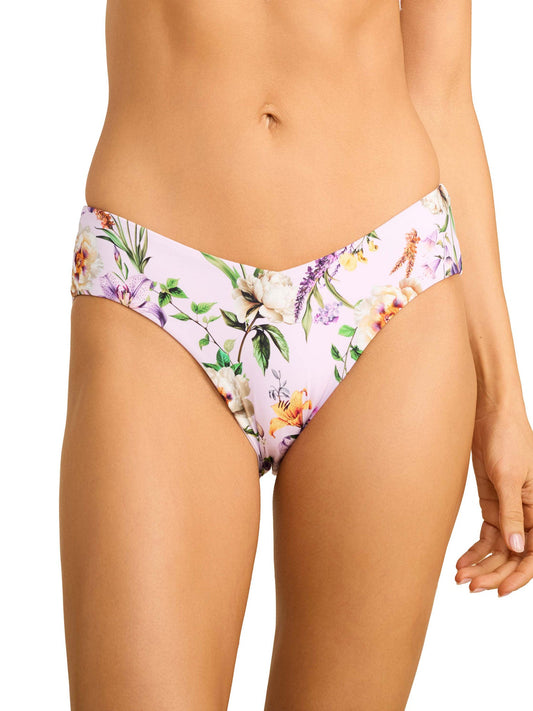 Hanky Panky V-Kini Swimsuit Bottom Fawning Flora Purple