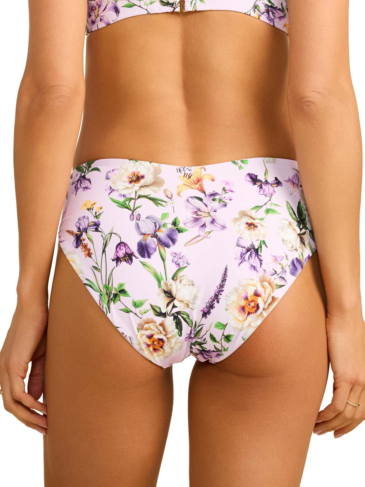 Hanky Panky V-Kini Swimsuit Bottom Fawning Flora Purple