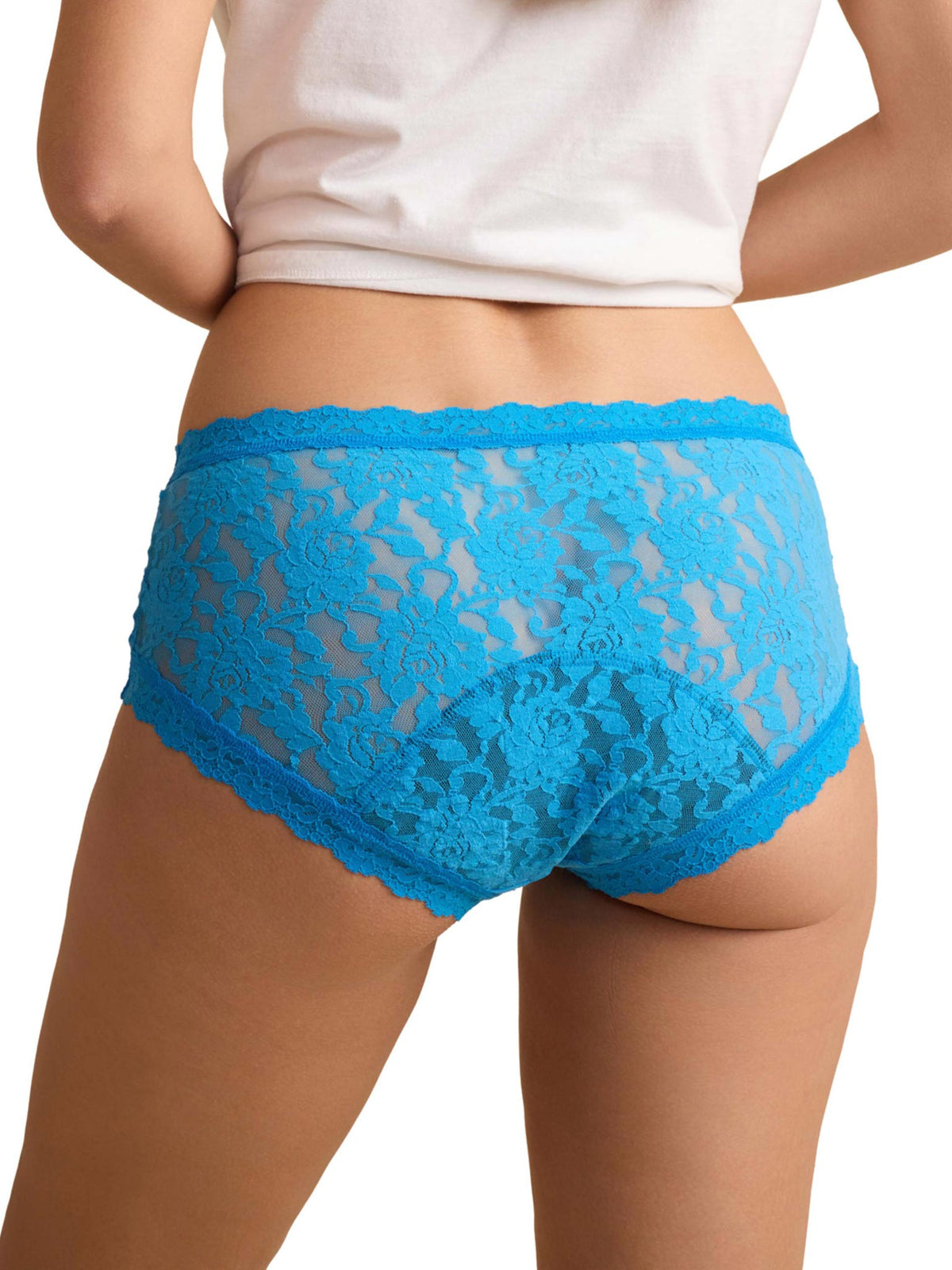 Hanky Panky Signature Lace® Leakproof Boyshort Laguna Blue