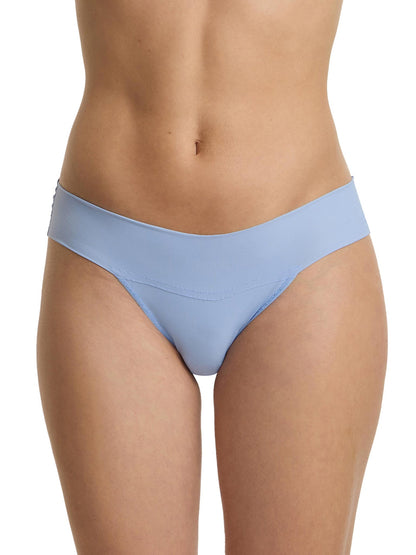Hanky Panky BreatheSoft™ Natural Rise Thong Fresh Air Blue