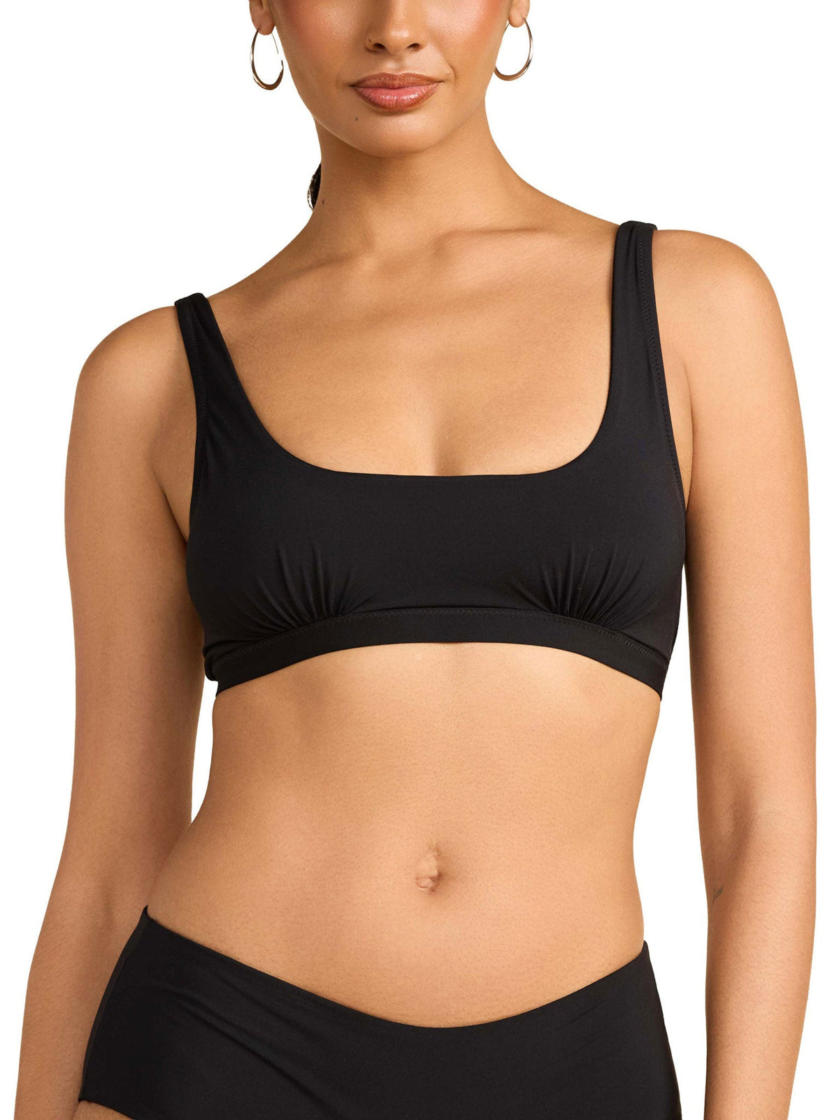 Hanky Panky Swim Square Neck Bikini Top Black
