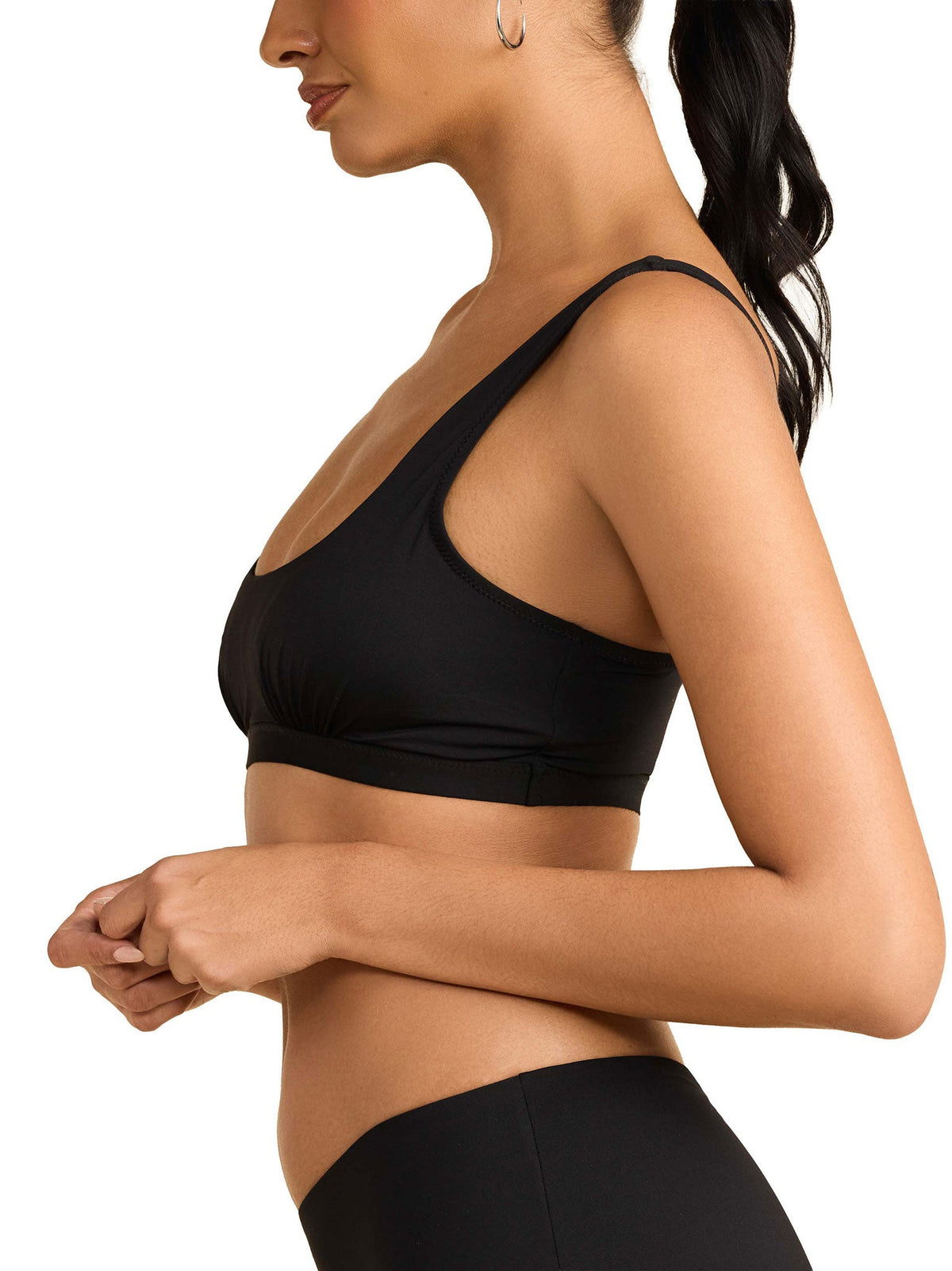 Hanky Panky Swim Square Neck Bikini Top Black