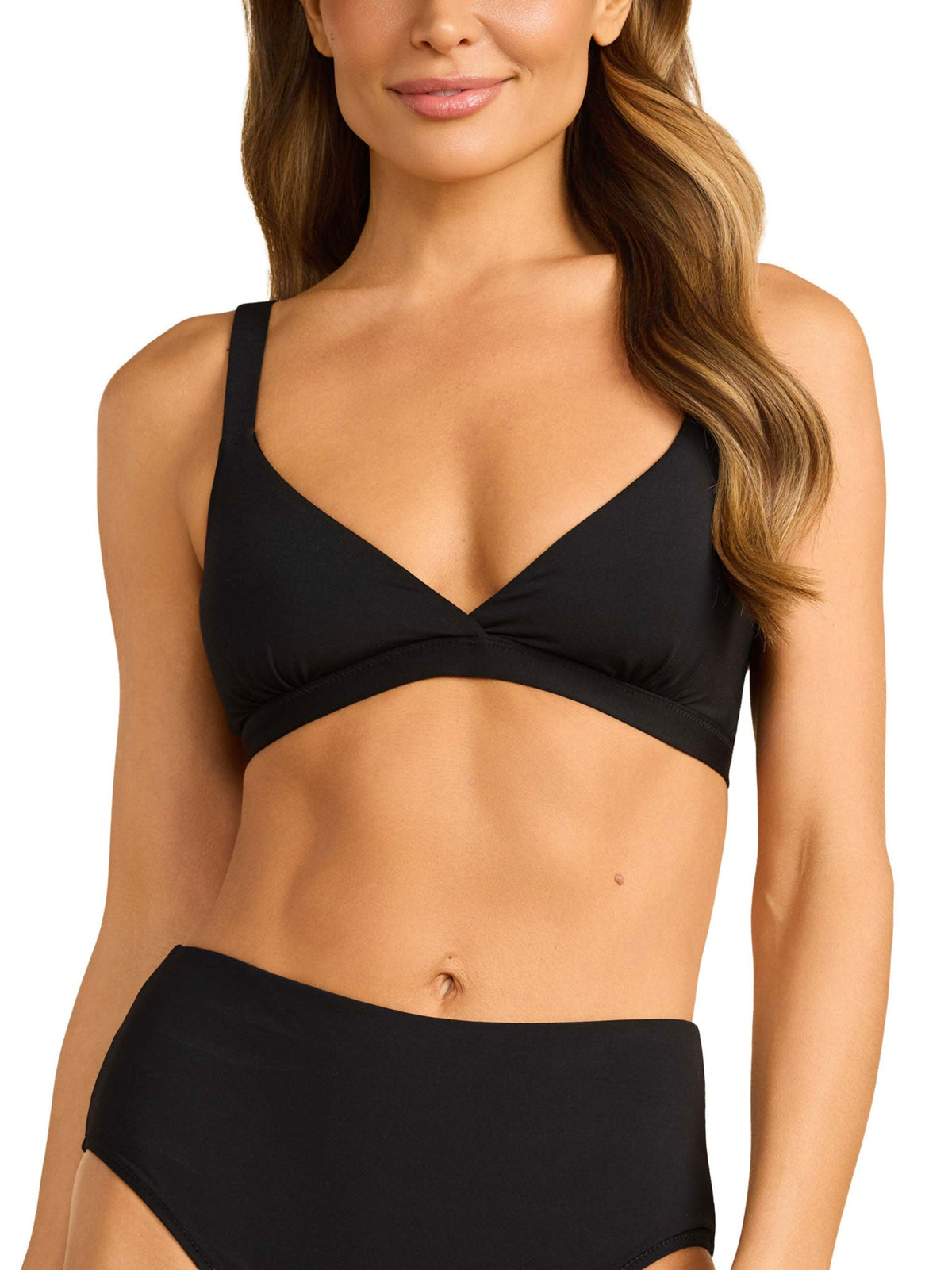 Hanky Panky Swim Triangle Bralette Top Black