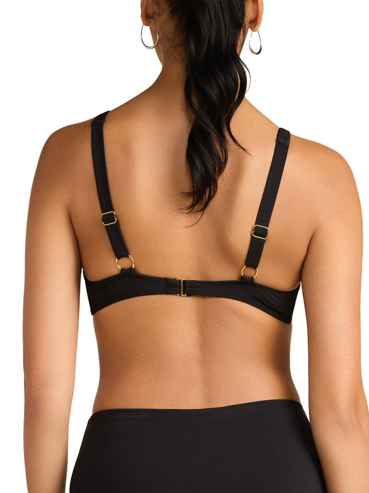 Hanky Panky Swim Triangle Bralette Top Black