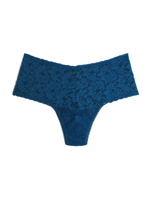 Hanky Panky Retro Lace Thong Hot Teal Blue