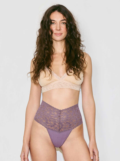 Hanky Panky Supima® Cotton Retro Thong Dusk