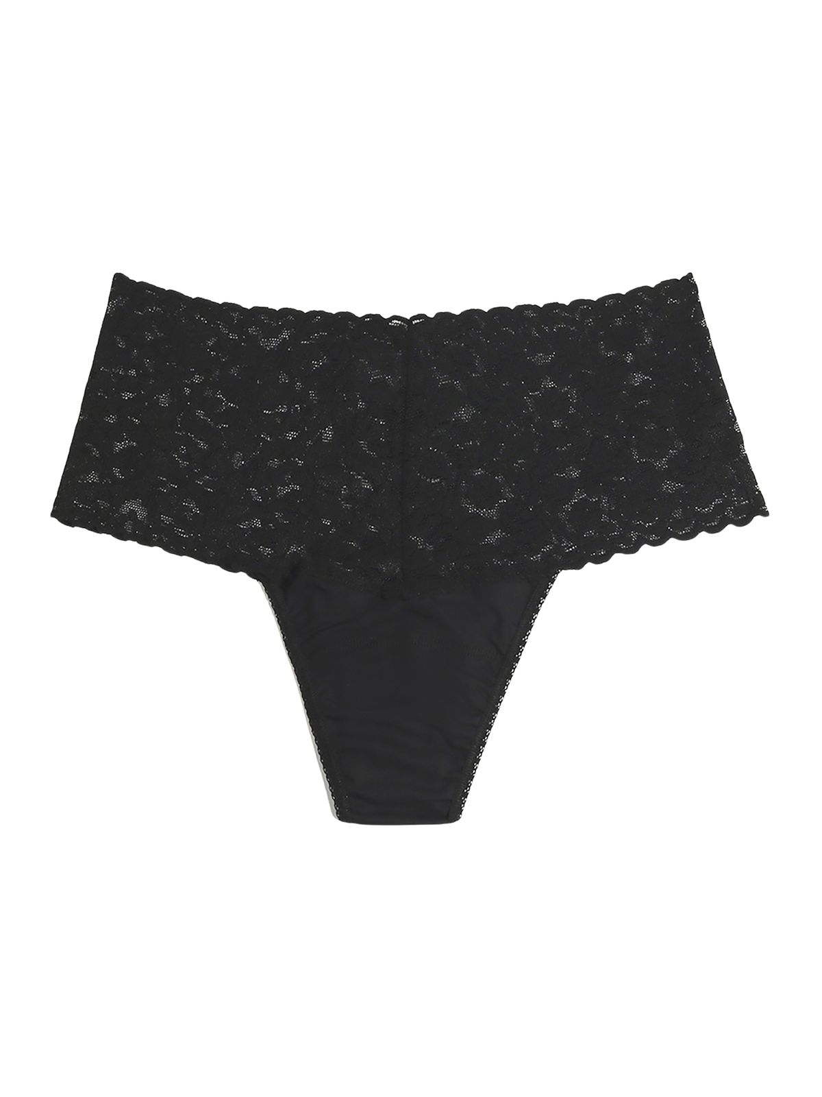 Hanky Panky Supima® Cotton Retro Thong Black