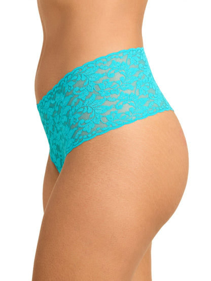 Hanky Panky Retro Lace Thong Turkish Tile Blue