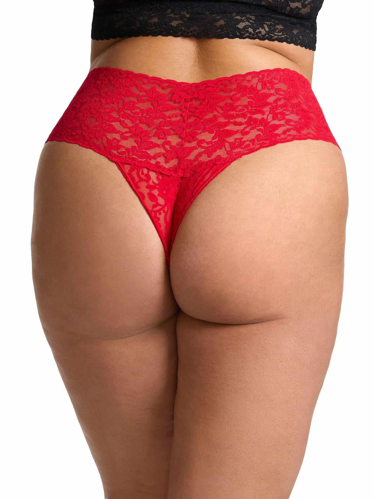 Hanky Panky Plus Size Retro Lace Thong Red