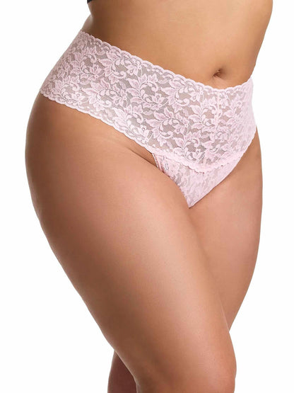 Hanky Panky Plus Size Retro Lace Thong Bliss Pink