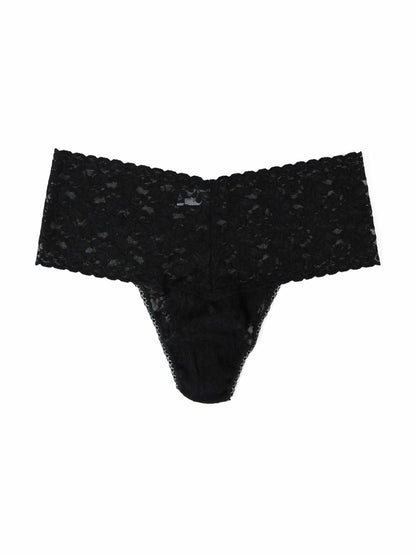 Hanky Panky Plus Size Retro Lace Thong Black