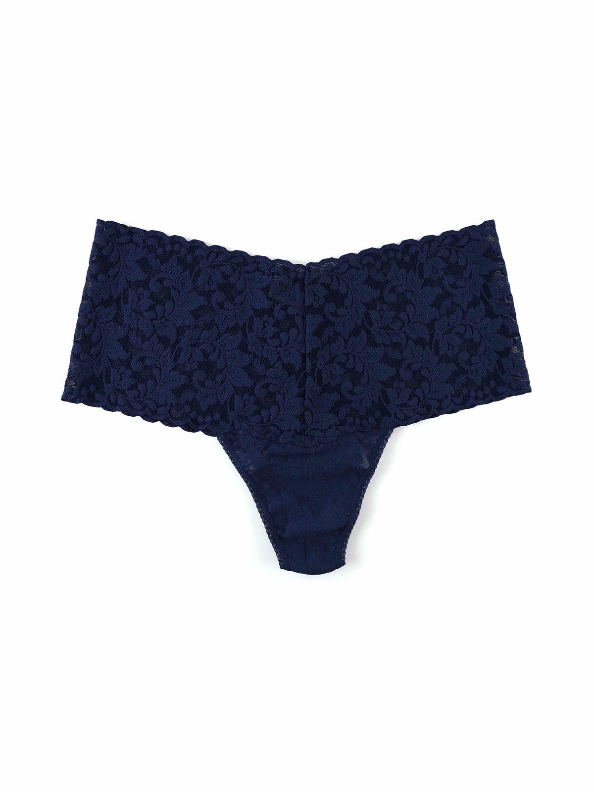 Hanky Panky Retro Lace Thong Navy