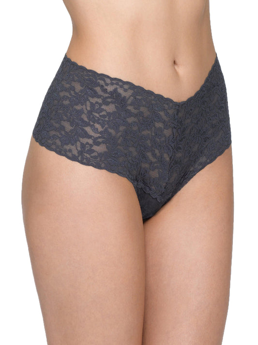 Hanky Panky Retro Lace Thong Granite Grey