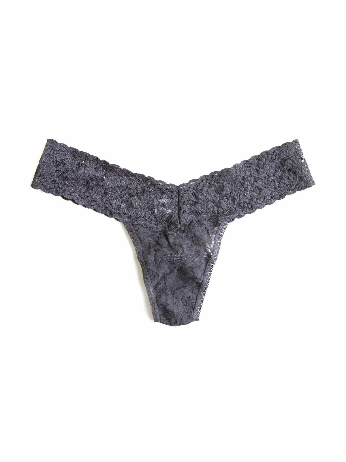 Hanky Panky Signature Lace® Low Rise Thong Granite Grey