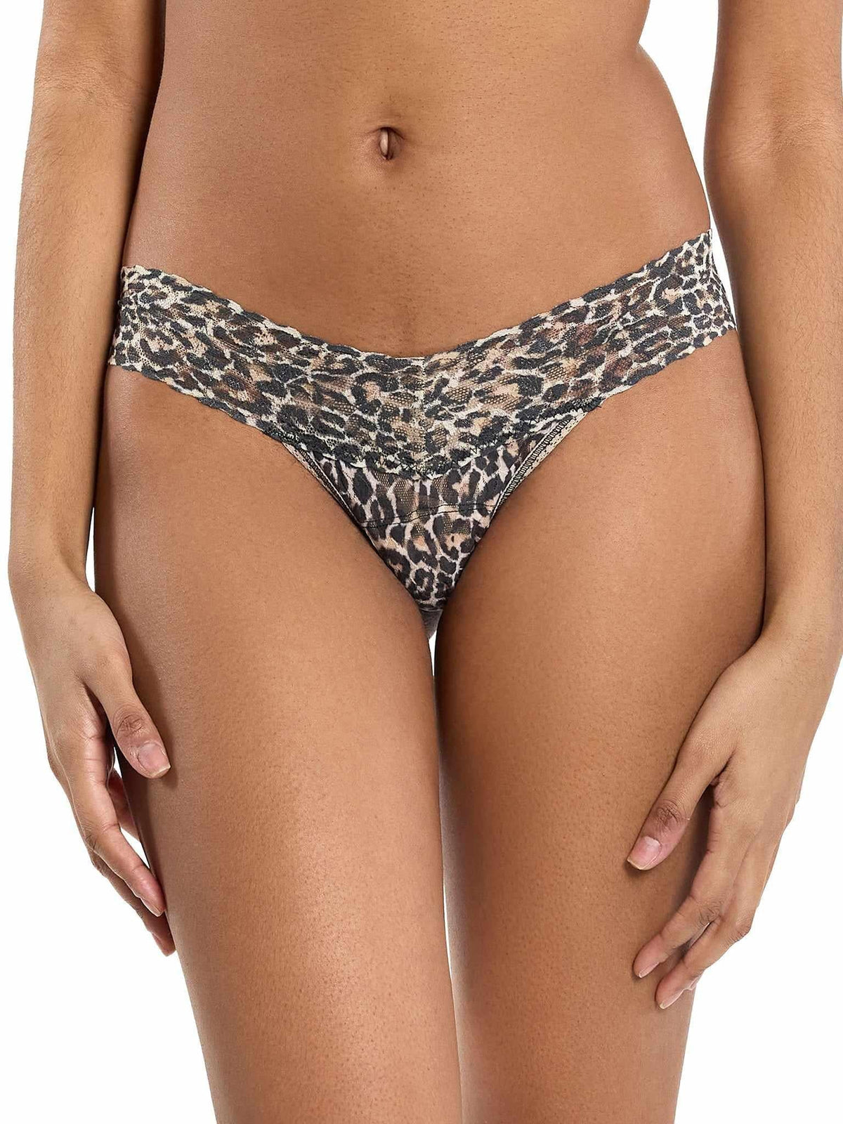 Hanky Panky Printed Signature Lace® Low Rise Thong Classic Leopard