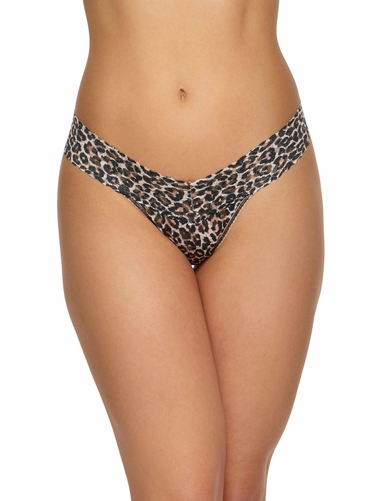 Hanky Panky Printed Signature Lace® Low Rise Thong Classic Leopard