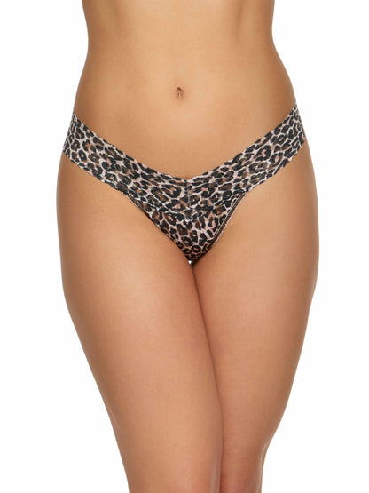 Hanky Panky Printed Signature Lace® Low Rise Thong Classic Leopard