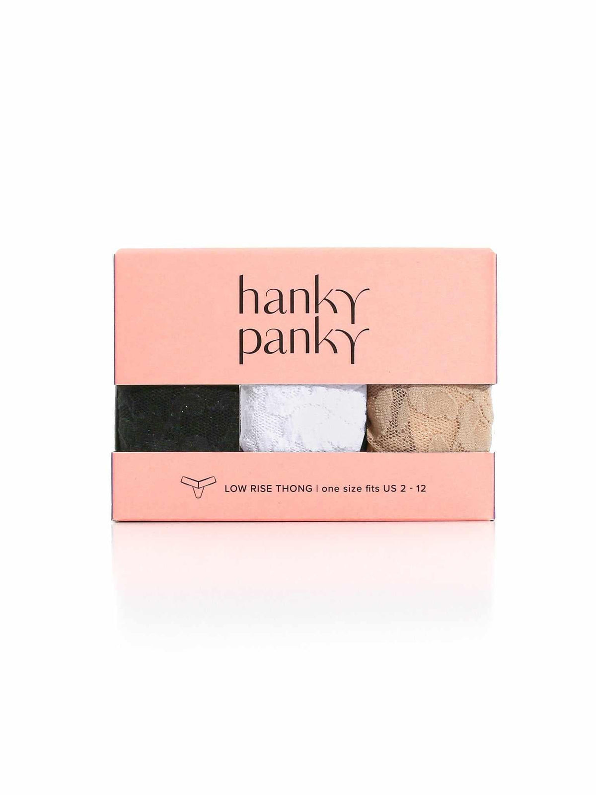 Hanky Panky 3 Pack Signature Lace® Low Rise Thongs