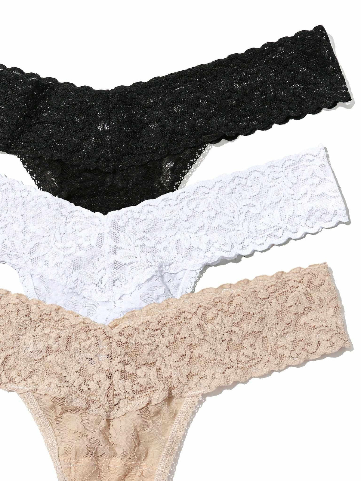 Hanky Panky 3 Pack Signature Lace® Low Rise Thongs