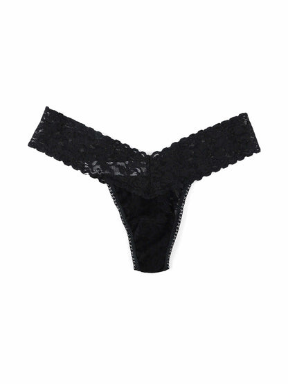 Hanky Panky Petite Size Signature Lace® Low Rise Thong Black
