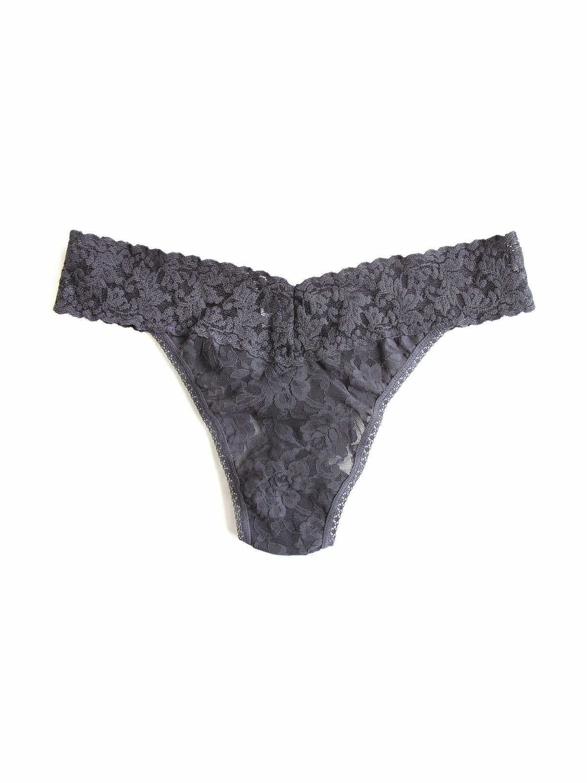 Hanky Panky Signature Lace® Original Rise Thong Granite Grey