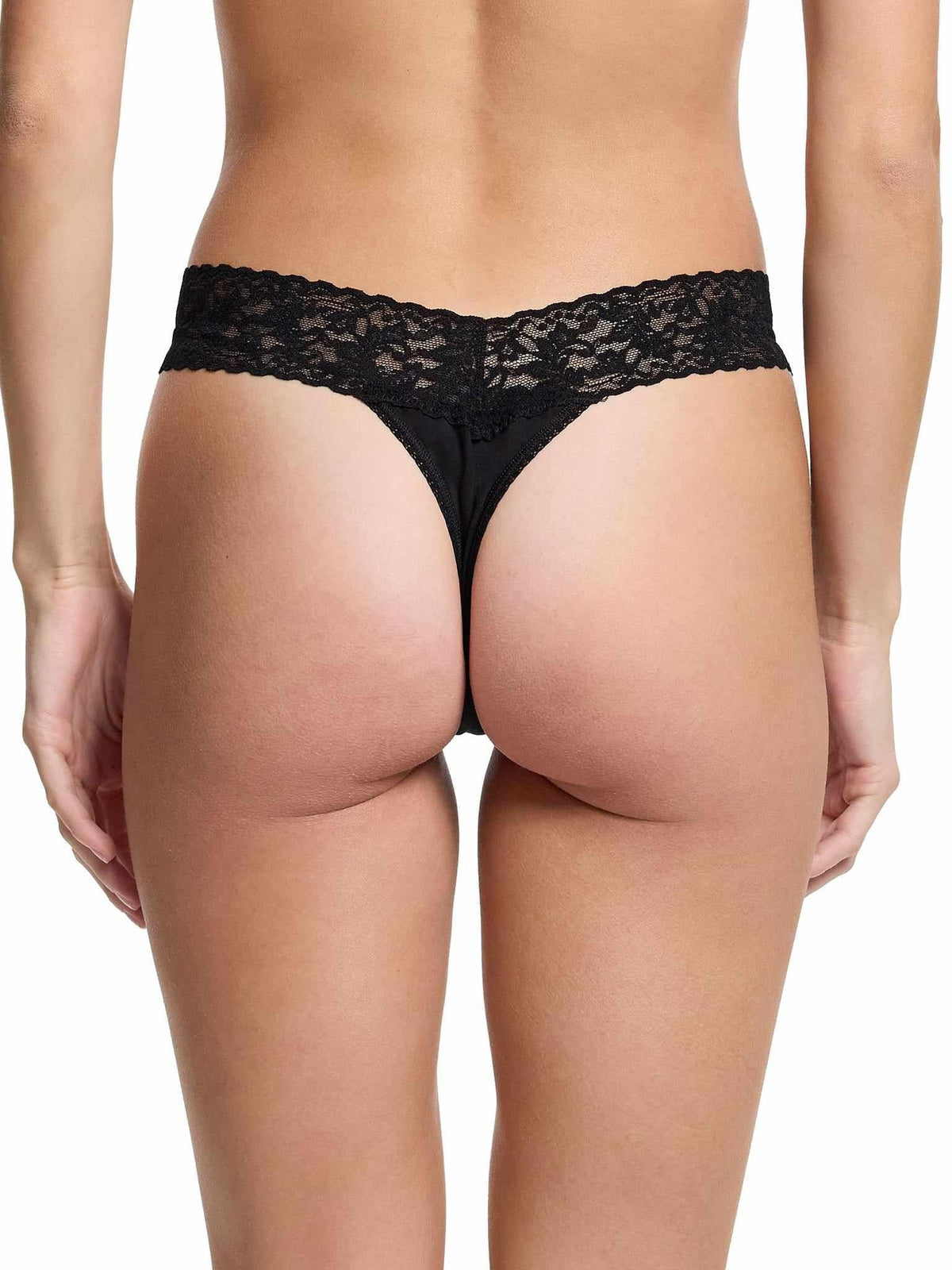 Hanky Panky 3 Pack Supima® Cotton Original Rise Thongs with Lace