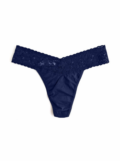Hanky Panky Supima® Cotton Original Rise Thong Navy