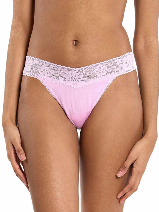 Hanky Panky DreamEase™ Original Rise Thong Cotton Candy Pink