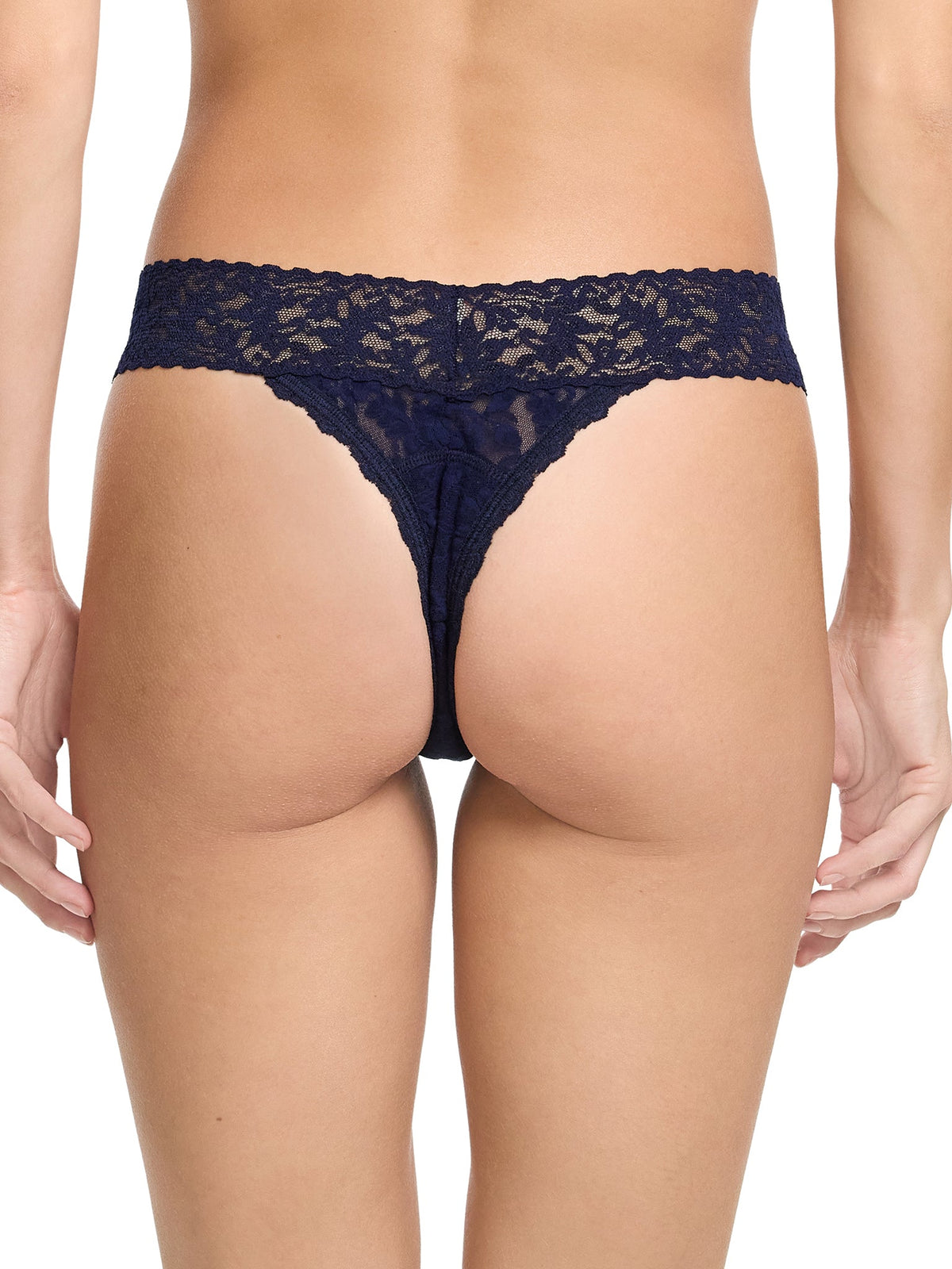 Hanky Panky Signature Lace® Leakproof Original Rise Thong Navy