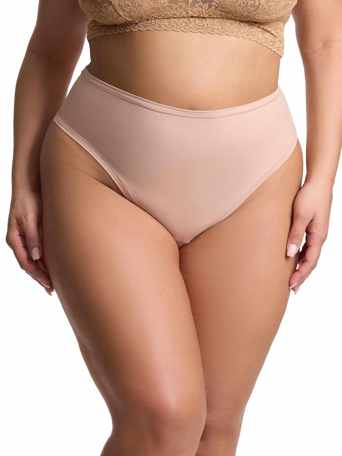 Hanky Panky YourFit™ High Rise Thong Almond Milk Neutral Sale
