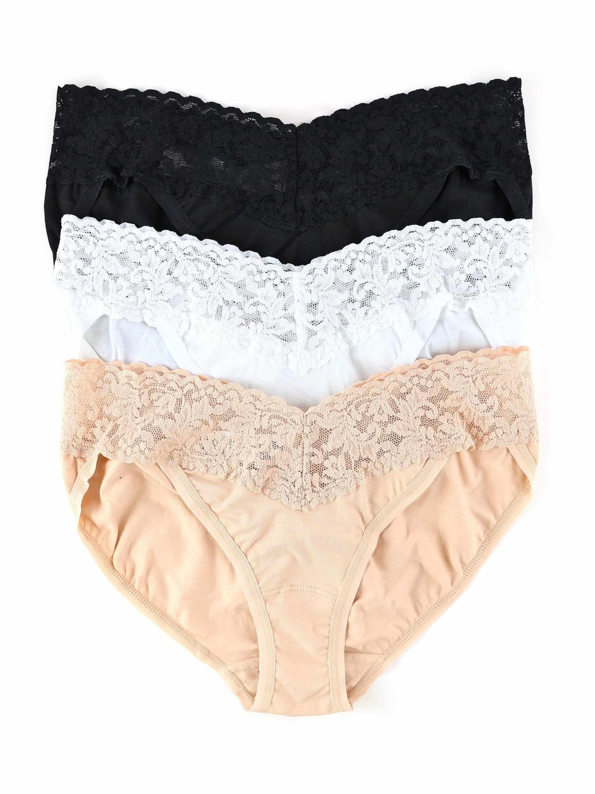 Hanky Panky 3 Pack Supima® Cotton V-Kini